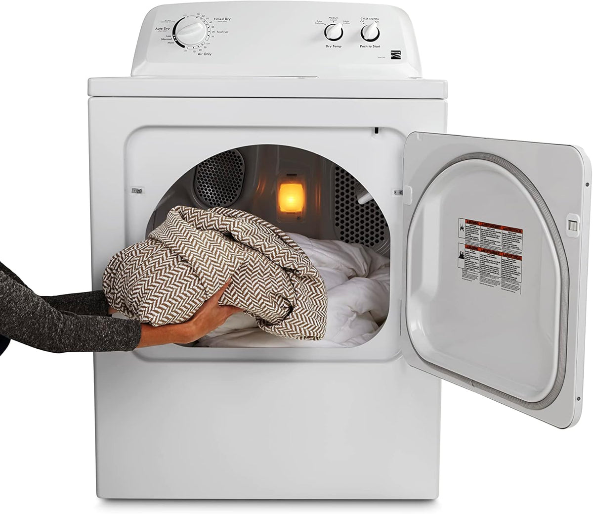 Kenmore 29" Front Load Electric Dryer with Wrinkle Guard and 7.0 Cubic Ft. Total Capacity, White