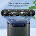 4L Electric Composter for Kitchen, Countertop Compost Bin Indoor with Visible Window, LED Display