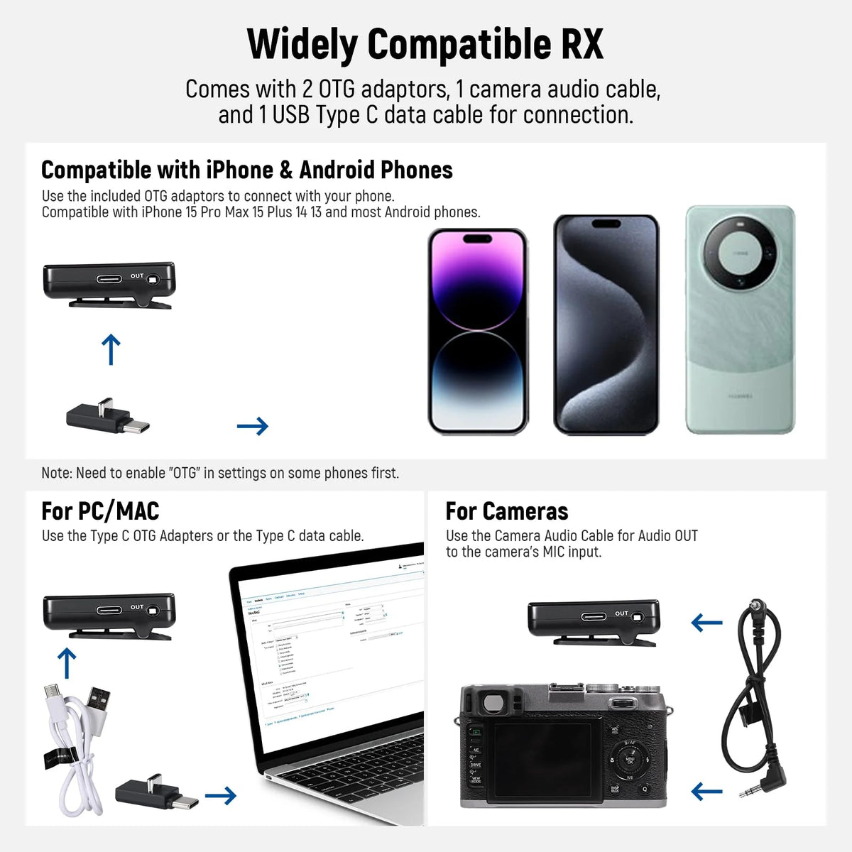 NEEWER Wireless Lavalier Microphone System with Charging Case