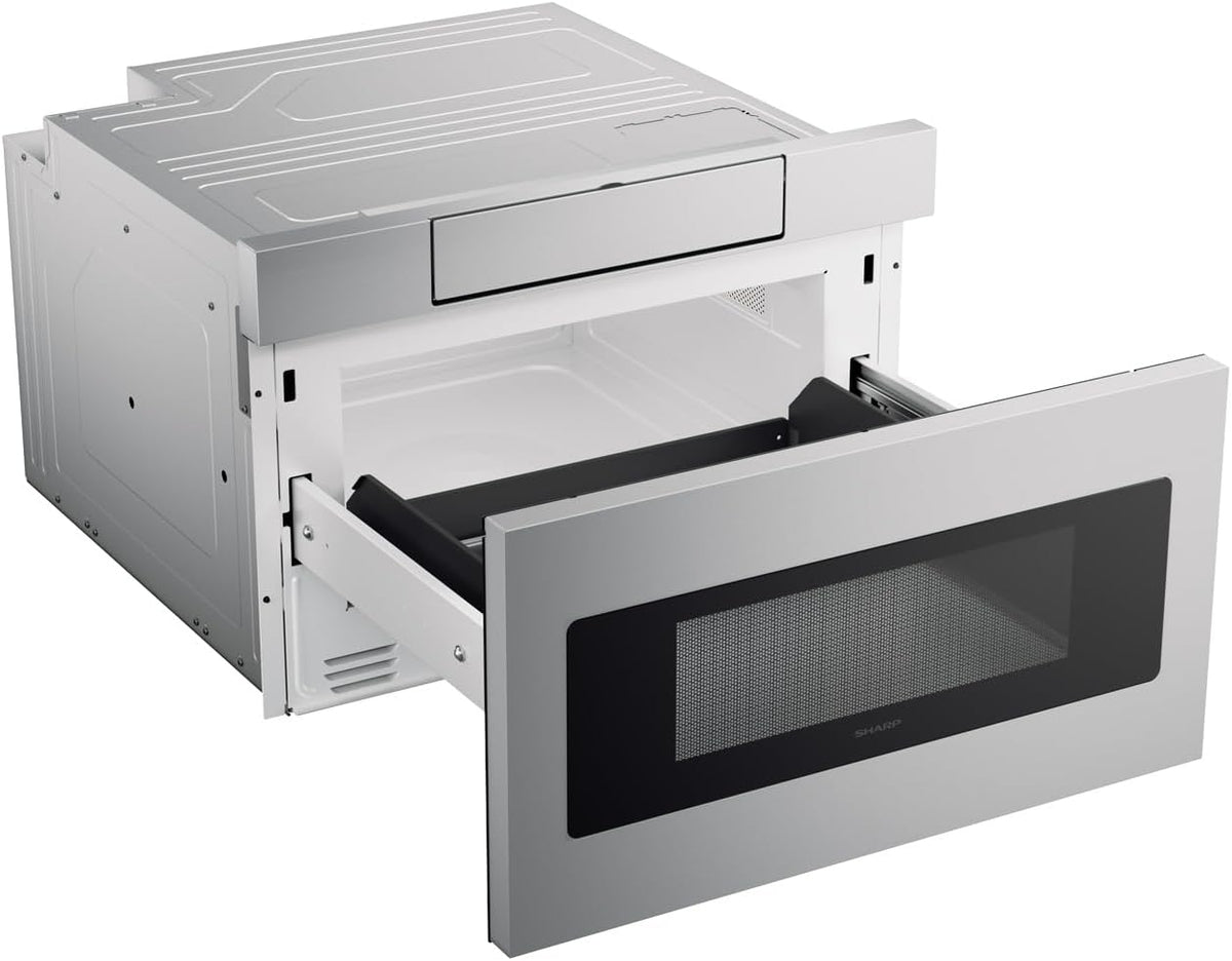 SHARP SMD2470ASY Microwave Drawer Oven, 24-inch, 1.2 Cubic Feet, 950 Watt, Concealed Control Panel with Digital LCD Display, Stainless Steel
