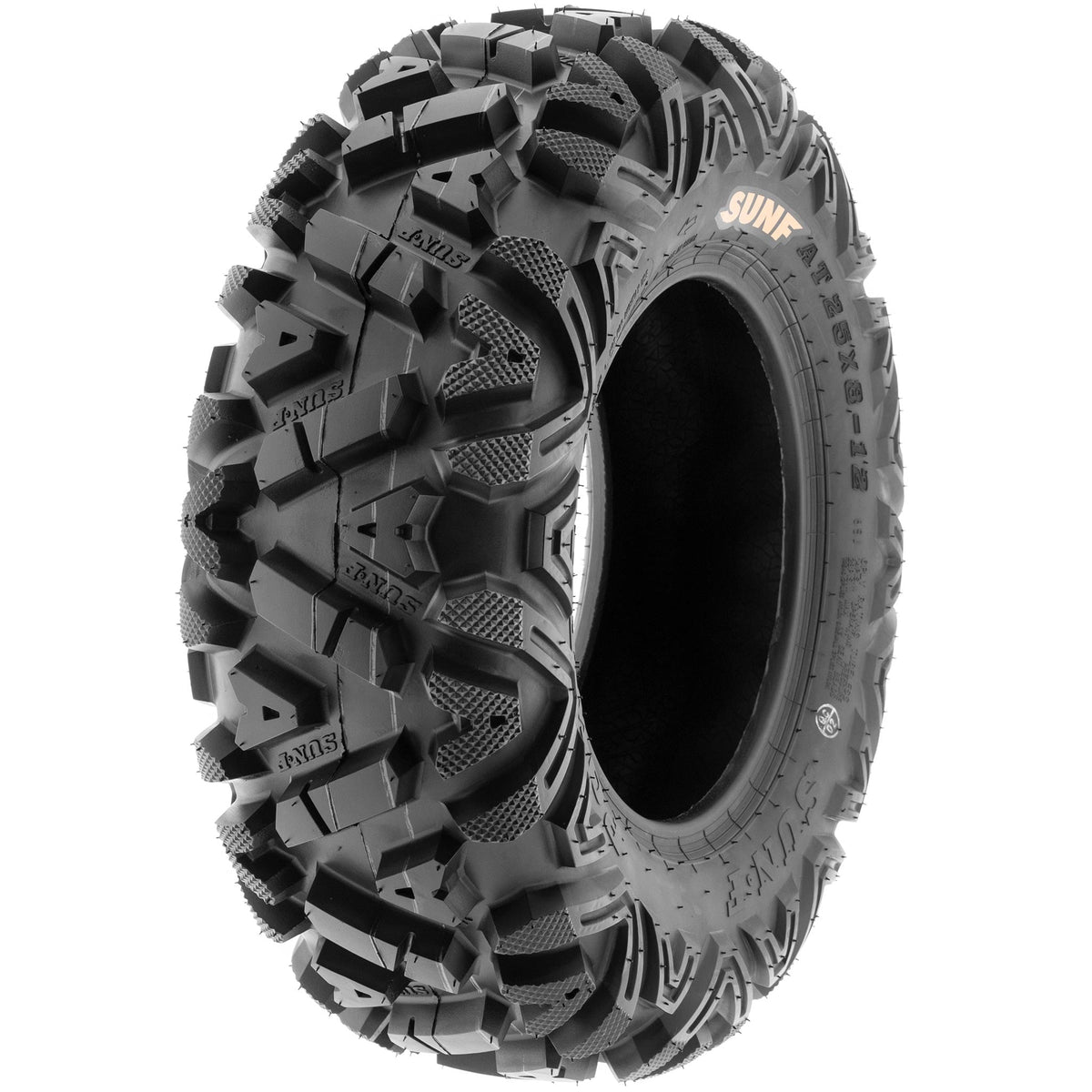 SunF All Terrain ATV UTV Tires 25x8-12 and 25x10-12 6 PR A033 (Complete Full Set of 4)