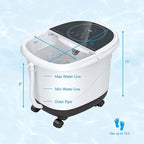 Foot Spa Bath Massager Pedicure Spa Tub with Heat, 2 Rollers, 4 Shiatsu Massagers, Temperature Control, Timer, 3-Angle Shower