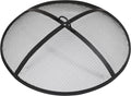 Sunnydaze Heavy-Duty Steel Mesh Fire Pit Screen - Fire Pit Spark Screen with Handle - 36-Inch Diameter
