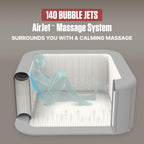 Coleman Hawaii 4 to 6 Person Inflatable Hot Tub  Square Energy-Efficient Portable Outdoor Spa with 140 AirJets  71" x 28"