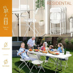 UBesGoo 10 Packs Plastic Folding Chairs Wedding Banquet Seat Party Event Chair for Adults