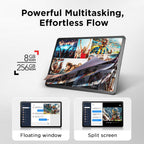 TCL NXTPAPER 14 Android Tablet, 14.3" Paper-Like Display Drawing Pad, Digital Notebook & Musician Tablet with 4096-Level Stylus & Flip Case, 8+8GB RAM, 256GB Storage, 10000mAh, Multi-Window, Gray