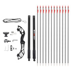 55lbs Recurve Bow Arrow Set, Fiberglass Arrows, Everfit