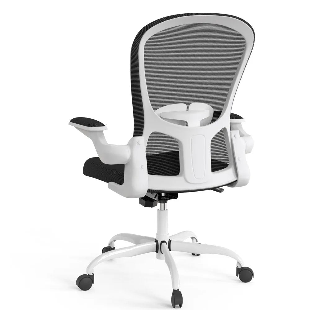 Silybon Ergonomic Office Chair, Comfort Home Office Task Chair with Flip-Up Arms and Adjustable Height