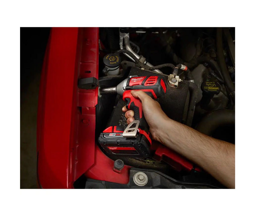 2658-20-48-59-1850 M18 18V Lithium-Ion Cordless 3/8 in. Impact Wrench W/ Friction Ring W/ M18 Starter Kit (1) 5.0Ah Battery   Charger