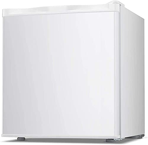 Antarctic Star Compact Chest Upright Freezer Single Door Reversible Stainless Steel Door, Compact Adjustable Removable Shelves for Home Office, 1.1 cu.Black