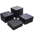 76-Pack Plastic Interlocking Deck Tiles - 68.80 Sq.Ft Outdoor Plastic Flooring Super Durable & Waterproof All-Weather Indoor/Outdoor