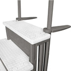 Select Anti-Slip in-Pool Steps | Gray | for Above Ground Swimming Pools | Can Mount to Decks 48" to 54" H | Safety Stairs Capacity Up to 300 lbs