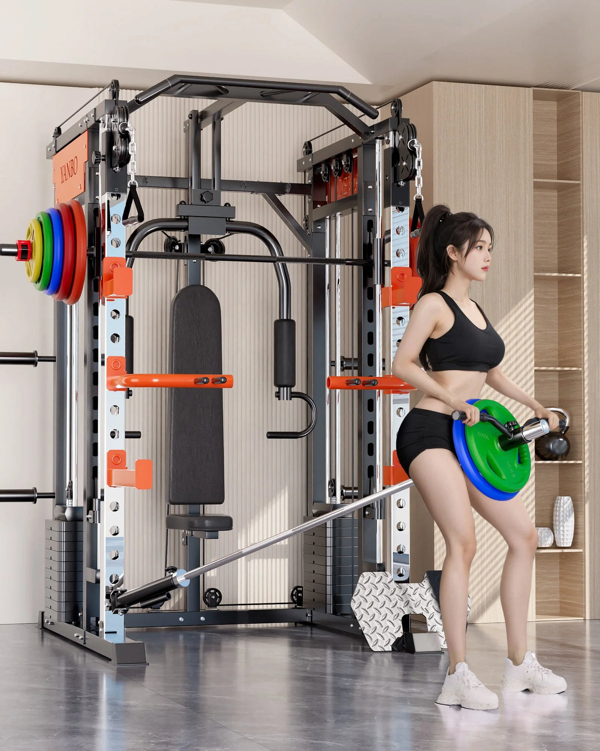 130kgs pin loaded SmartFit M1 Ultra Leg Press and Chest Fly Multi Functional Training Smith Machine Home Gym