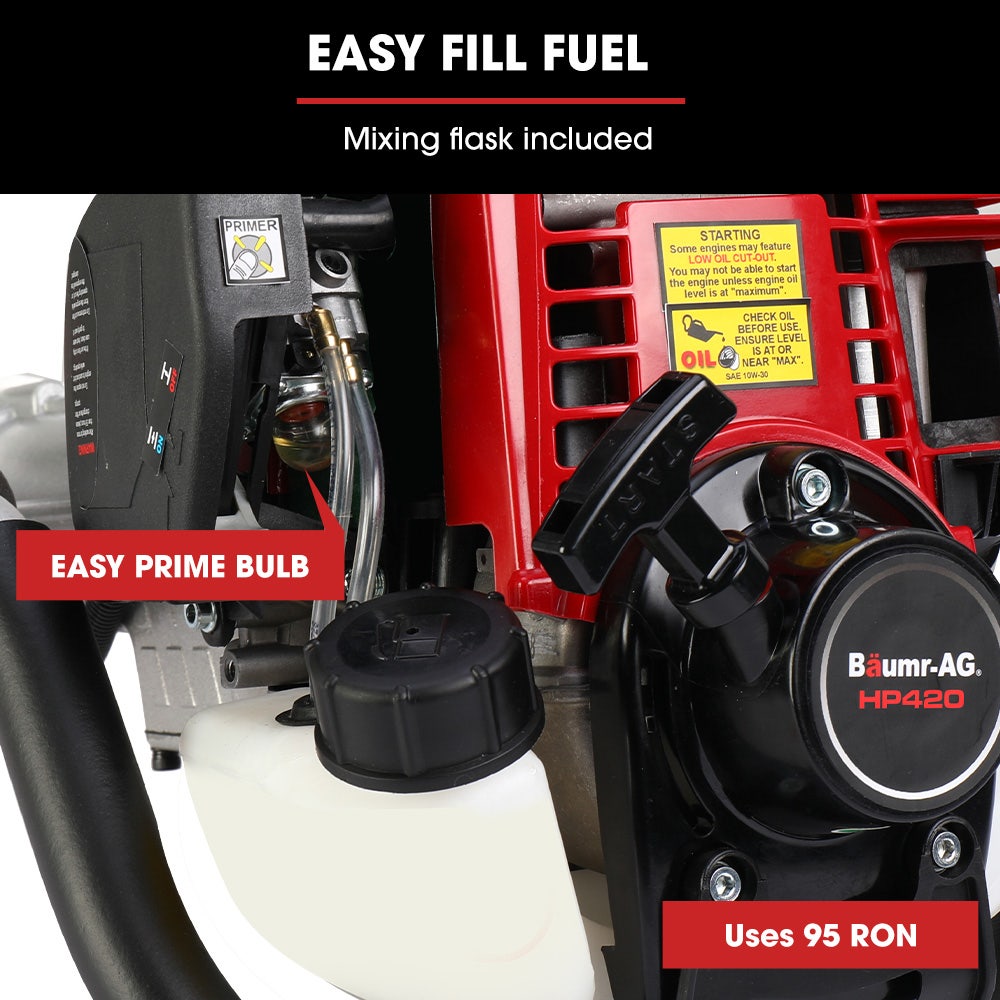 BAUMR-AG 38cc 4-Stroke Petrol Post Driver, with Carry Case & 3 Piling Sleeves