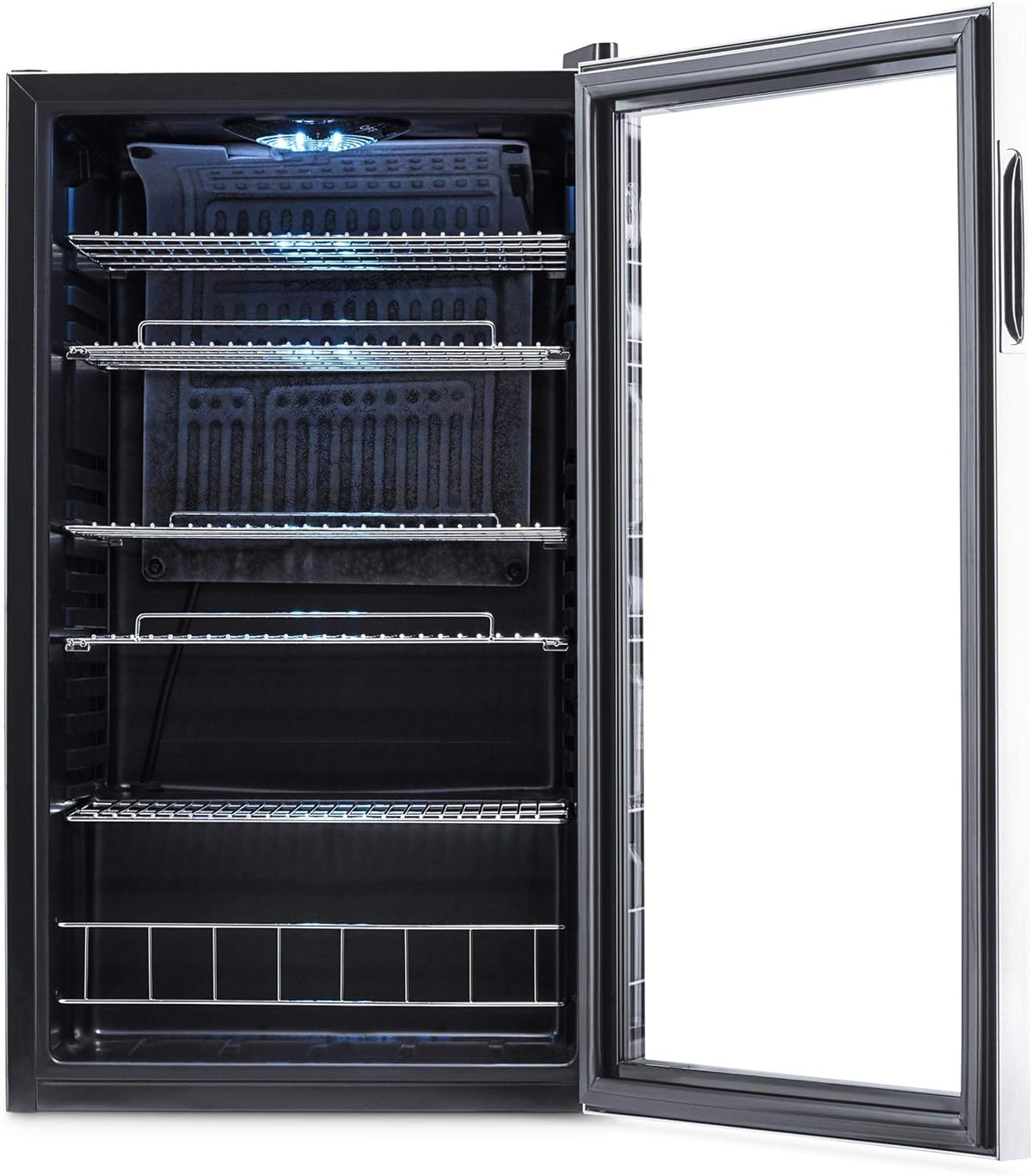 Beverage Refrigerator Cooler | 126 Cans Free Standing with Right Hinge Glass Door | Mini Fridge Beverage Organizer Perfect For Beer, Wine, Soda, And Cooler Drinks