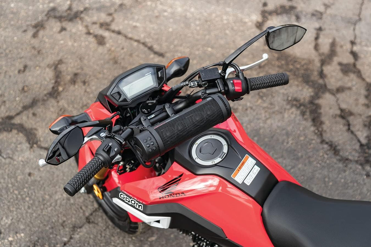 Kuryakyn Road Thunder 300W Motorcycle Sound Bar, Bluetooth & USB, Handlebar Mount, IP66 Waterproof, Satin Black