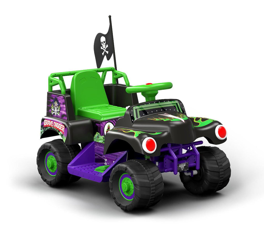 6 Volt Grave Digger Ride On Monster Truck ?with Authentic Monster Jam Graphics for Boys and Girls Ages 18-36 months