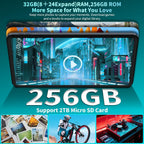 13 Inch Tablet, Android 16 Tablet with Keyboard, 32GB+256GB+2TB Expand, 120Hz 1920x1200 IPS Display, Gemini AI, 10000mAh, 8-Core, Wi-Fi, GPS, Large Screen 2K Tablet PC with Case, Mouse, Stylus(Silver)