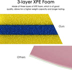 18 x 6 FT Floating Water Pad, 3-Layer XPE Foam Water Mat with Rolling Pillow, Floating Island for River Lake Ocean