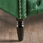 Milani Velvet Tufted Scroll Arm Loveseat by Christopher Knight Home