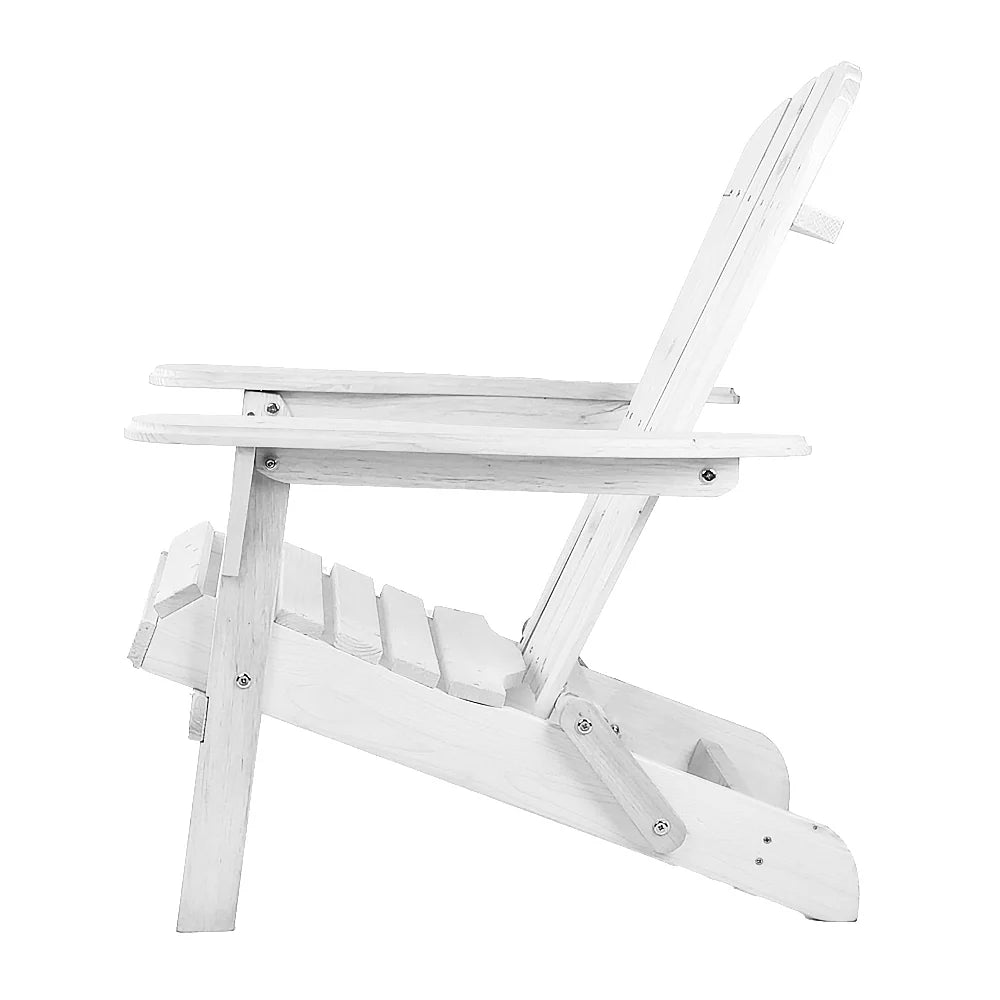 Foldable Adirondack Beach Chair, High Back, 150kg, Gardeon