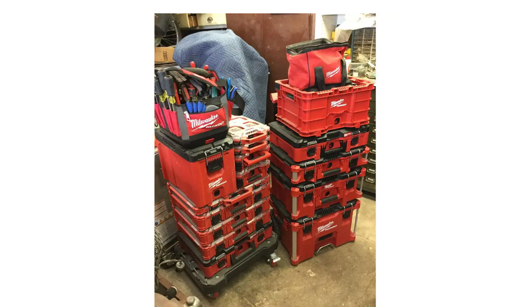 48-22-8440  18.6 in. Tool Storage Crate Bin with Carrying Handles and 50 lbs. Weight Capacity