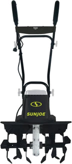 Sun Joe Corded Electric Garden Tiller & Cultivator with Steel Tines  16 Inch  13.5-Amp Motor - Heavy-Duty Tilling Machine for Lawn  Yard  and Gardening Care  TJ604E