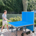 JOOLA Nova Pro Plus Outdoor Table Tennis Table with Weatherproof Net, 9�5 ft, Foldable, Aluminum Surface