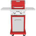 Nexgrill Deluxe 2-Burner Propane Gas Grill, Red �?Stainless Steel, 28,000 BTUs, Compact Design