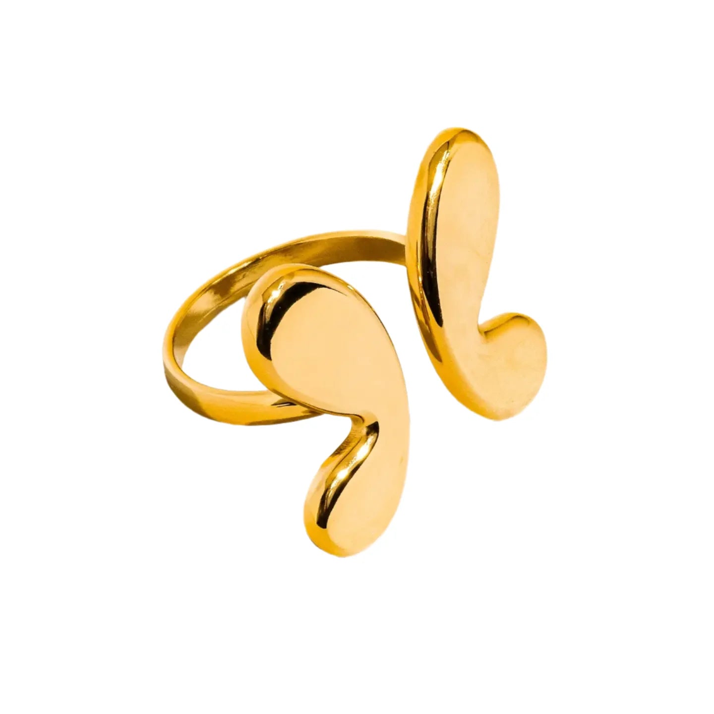 Culbreth's Jewelers 18K gold plated stainless steel open butterfly ring