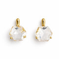 Culbreth's Jewelers Crystal Prism Stud Earrings in 18K gold plating with faceted cubic zirconia