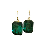 Culbreth's Jewelers Emerald Princess Drop Earrings - Elegant 18k Gold Plated Crystal Drop Earrings