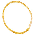 Culbreth's Jewelers Glam Chain Necklace featuring sparkling cubic zirconia stones on a gold plated Cuban chain