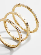 Culbreth's Jewelers Maddie 18K Gold Ring Set - Gold Pavé Stacking Rings