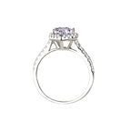 Culbreth's Jewelers Moissanite Heart Solitaire Ring – Platinum Plated 925 Silver