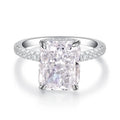Culbreth's Jewelers Princess Cut Solitaire Ring in Sterling Silver with Clear Cubic Zirconia