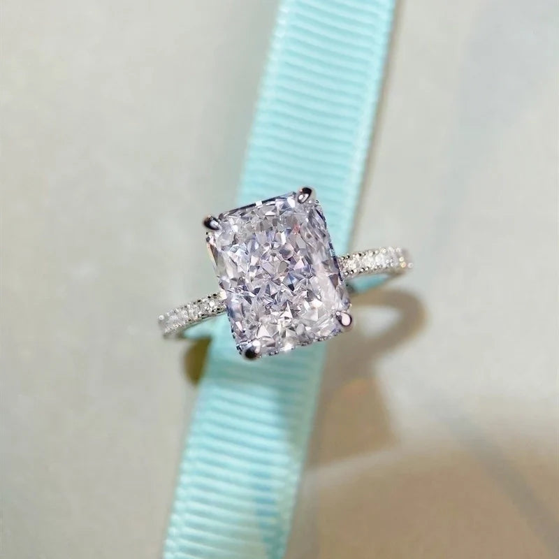 Culbreth's Jewelers Princess Cut Solitaire Ring - Clear Cubic Zirconia Sterling Silver