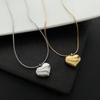 Culbreth's Jewelers Puffy Heart Necklace - 18K Gold Plated
