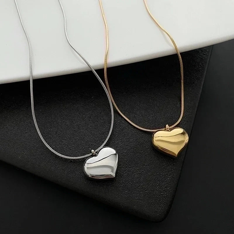 Culbreth's Jewelers Puffy Heart Necklace - 18K Gold Plated
