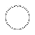 Culbreth's Jewelers silver herringbone stainless steel bracelet flat lay