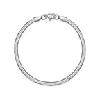 Culbreth's Jewelers silver herringbone stainless steel bracelet flat lay