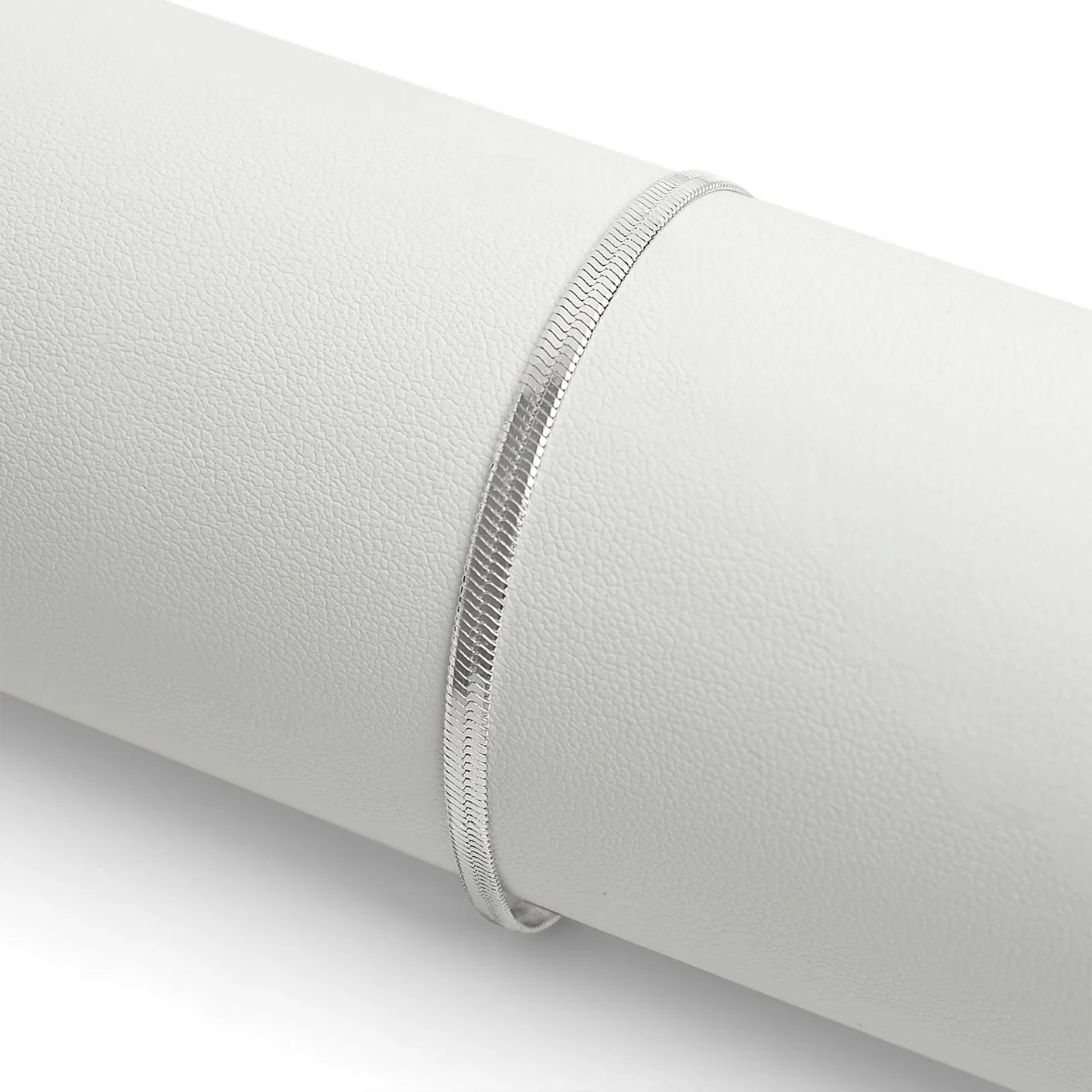 Culbreth's Jewelers Silver Herringbone Bracelet - Minimalist Stainless Steel