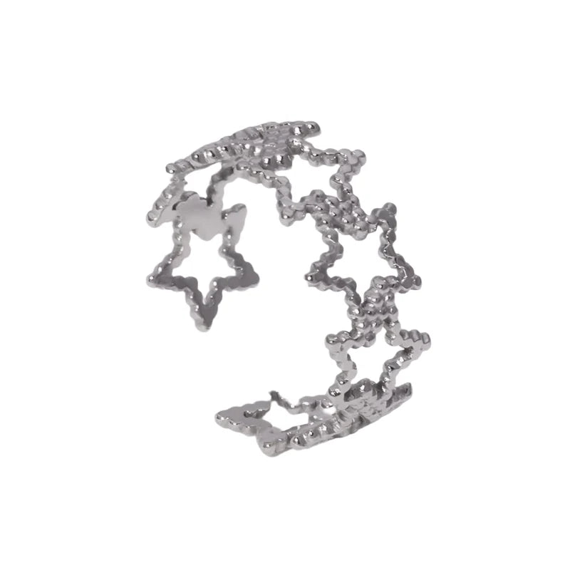 Culbreth's Jewelers adjustable silver star ring on finger