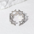 Culbreth's Jewelers Silver Star Ring – Adjustable Stainless Steel Star-Shaped Ring