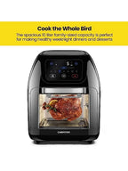CHEFMAN Multifunctional Digital Air Fryer+ Rotisserie, Dehydrator, Convection Oven, 17 Touch Screen Presets Fry, Roast, Dehydrate, Bake, XL 10L Family Size, Auto Shutoff, Large Easy-View Window, Black