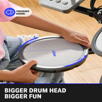 Donner DED-70 Kids Electric Drum Set, 68+ Sounds, Quiet Mesh Pads, Portable, Includes Sticks & Headphones