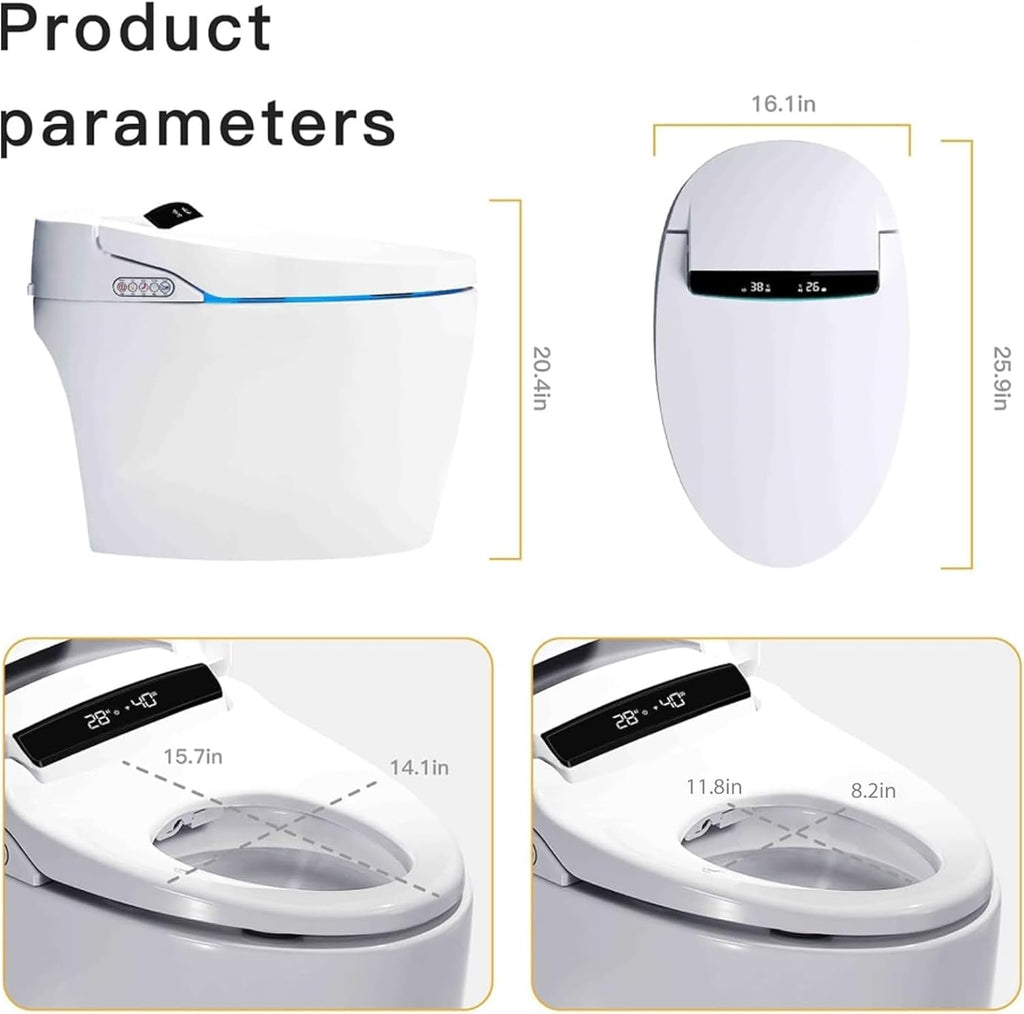 XEK Smart Toilet, One Piece Bidet Toilet for Bathrooms