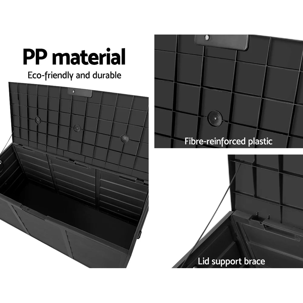 Weather-Resistant 290L Storage Box with Wheels - Gardeon