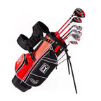 PGA Tour Right-Handed 10 Piece Kids Golf Club Stand Bag Set; Player Height 4'8 - 5'2", Ages 8-12