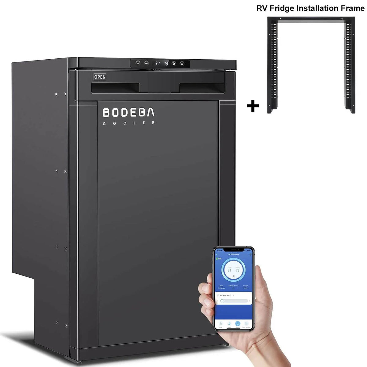 12 Volt RV Refrigerator 2.3cu.ft 65L RV Fridge and Freezer